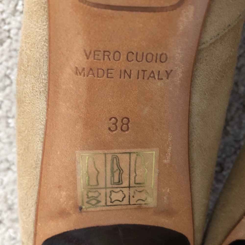 Faux suede Nude pumps - Picture 3 of 7